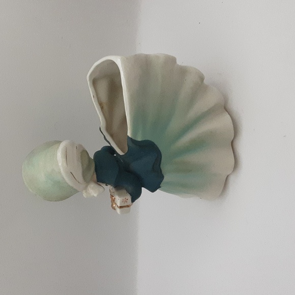 Vintage Inarco Japan E-2447 Porcelain Lady Planter 5.5" X 5" - Picture 3 of 9